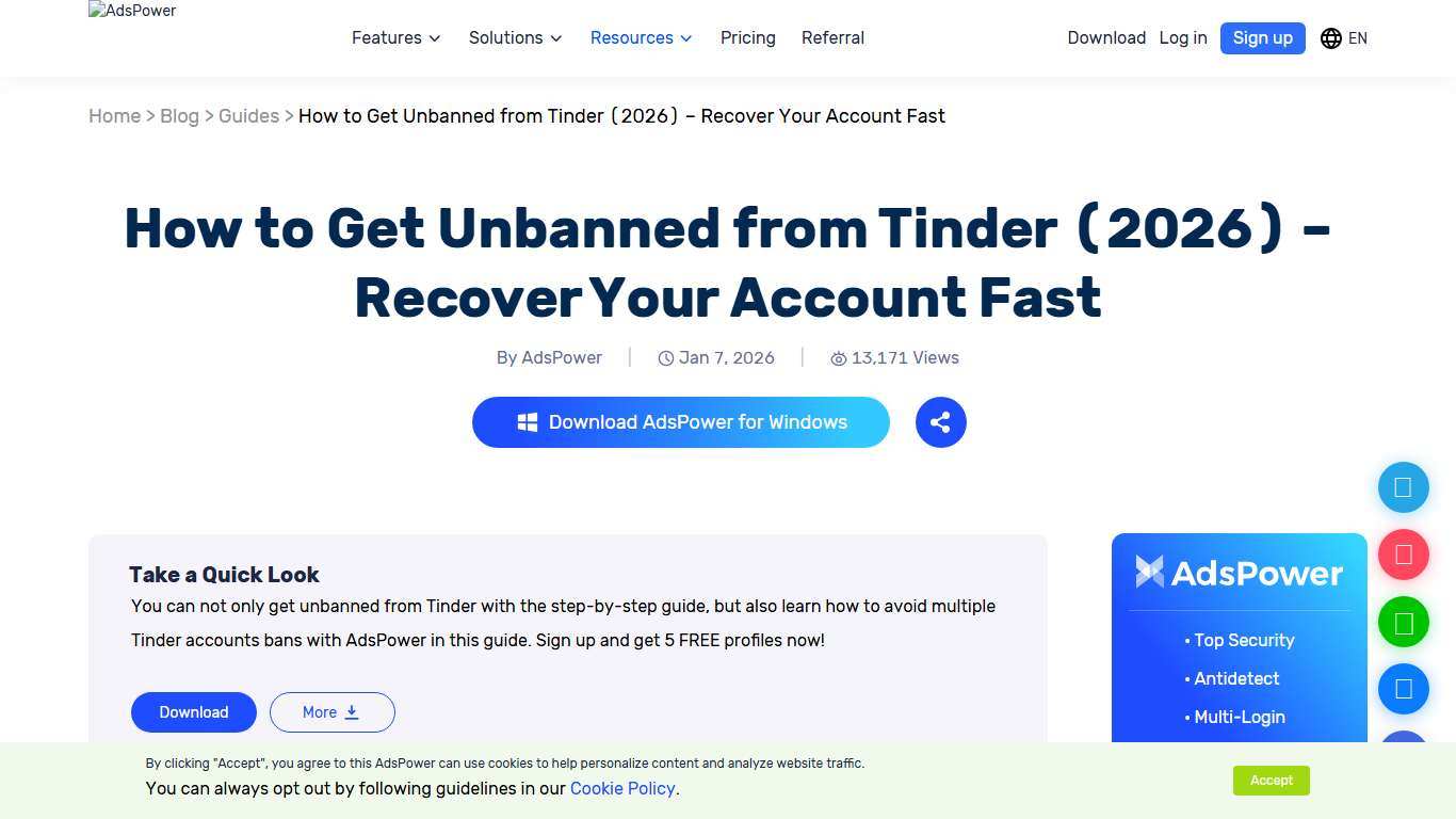 How to Get Unbanned from Tinder (2026) – Recover Your Account Fast | AdsPower