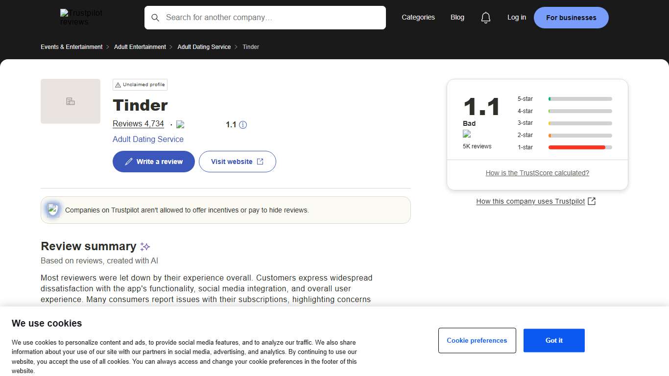 Tinder Reviews | Read Customer Service Reviews of tinder.com