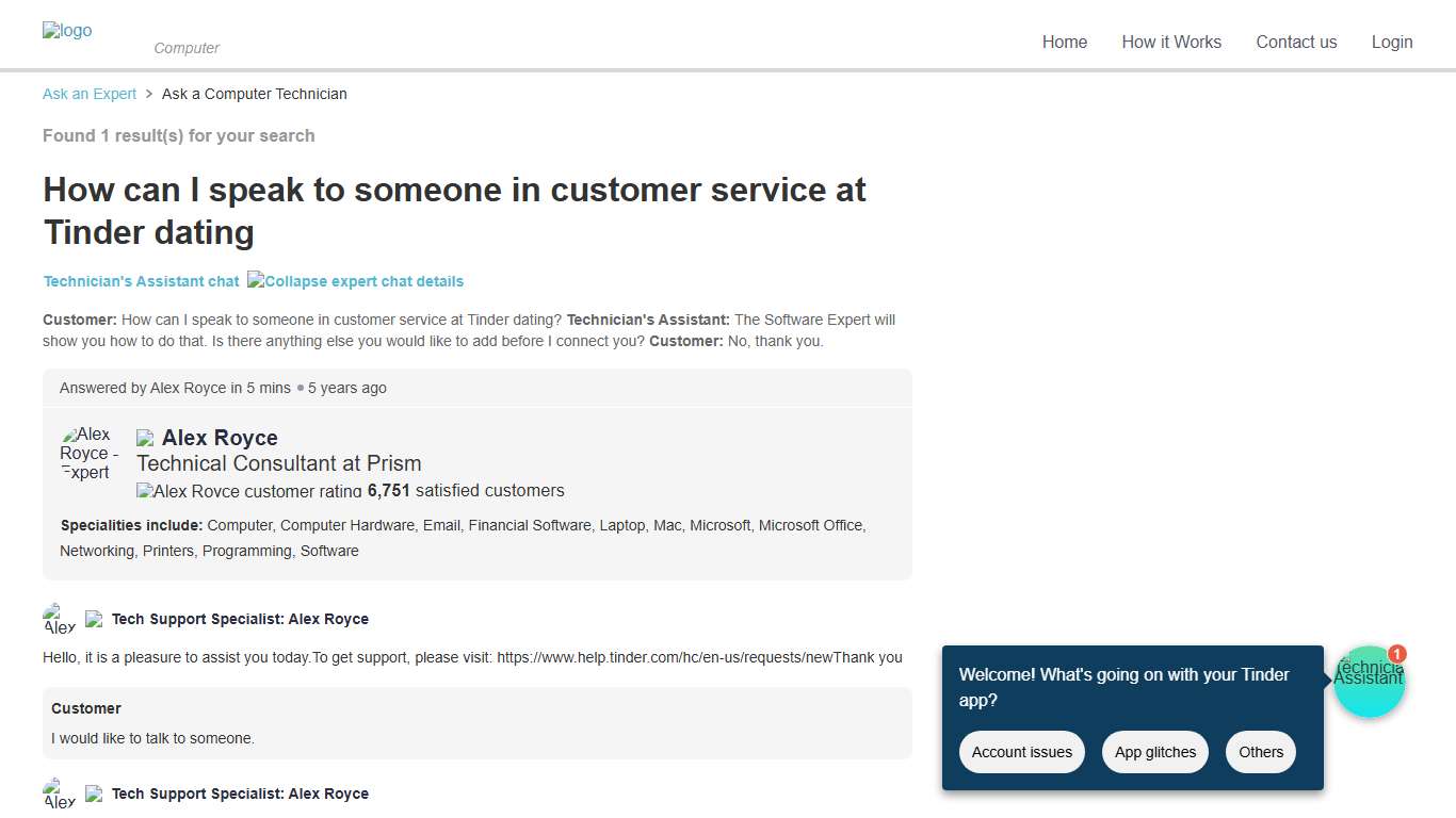 Tinder Service & Chat Support | Expert Help for Tinder PC